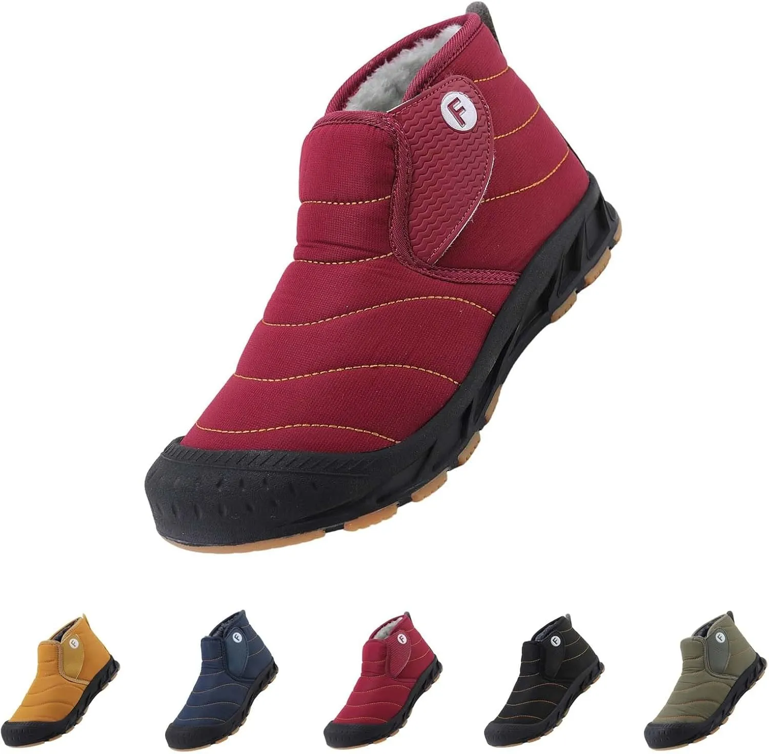 Snow Boots for Women Black Ice Womens Winter Shoes Wide Width Winter Snow Boots Botas Para Mujer De Invierno Womens Slip on Winter Boots Waterproof Deals of The Day