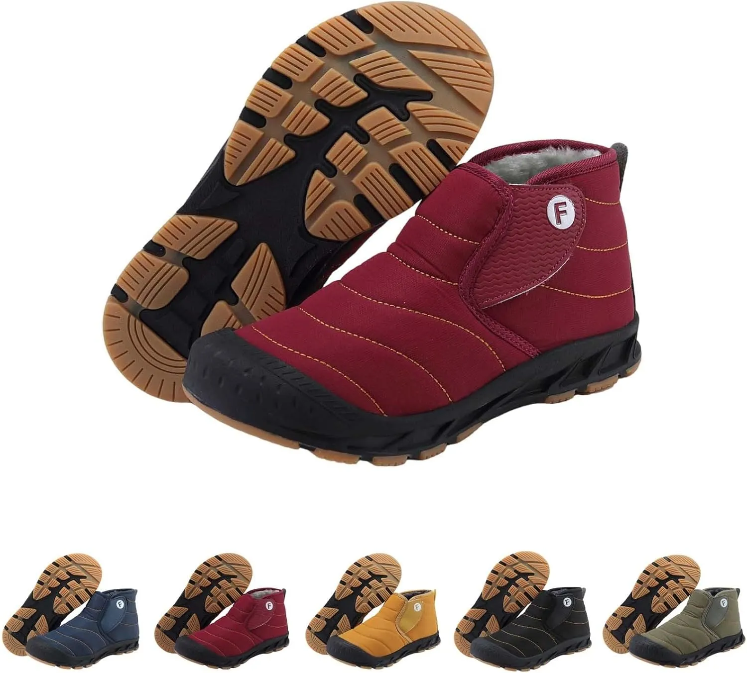 Snow Boots for Women Black Ice Womens Winter Shoes Wide Width Winter Snow Boots Botas Para Mujer De Invierno Womens Slip on Winter Boots Waterproof Deals of The Day