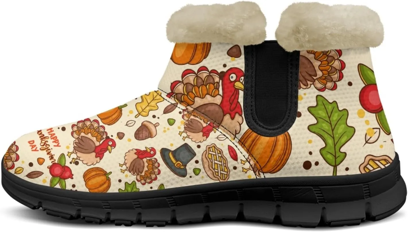 Snow Boots for Women -Fashion Winter Warm Snow Boots Anti-Slip outdoor Furry bootie for men women
