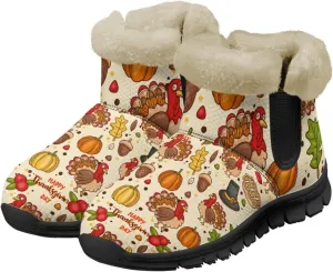 Snow Boots for Women -Fashion Winter Warm Snow Boots Anti-Slip outdoor Furry bootie for men women
