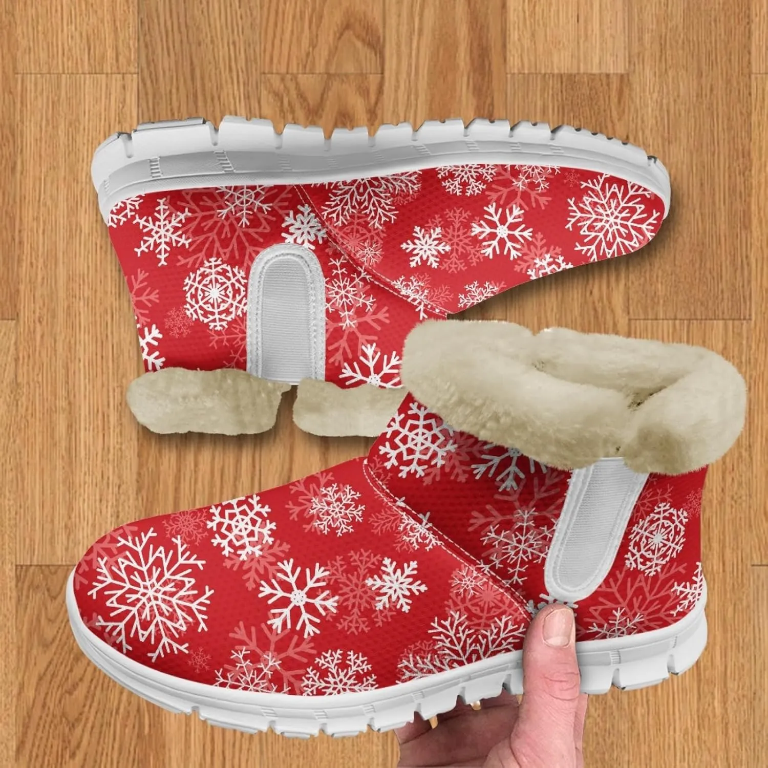 Snow Boots for Women -Fashion Winter Warm Snow Boots Anti-Slip outdoor Furry bootie for men women
