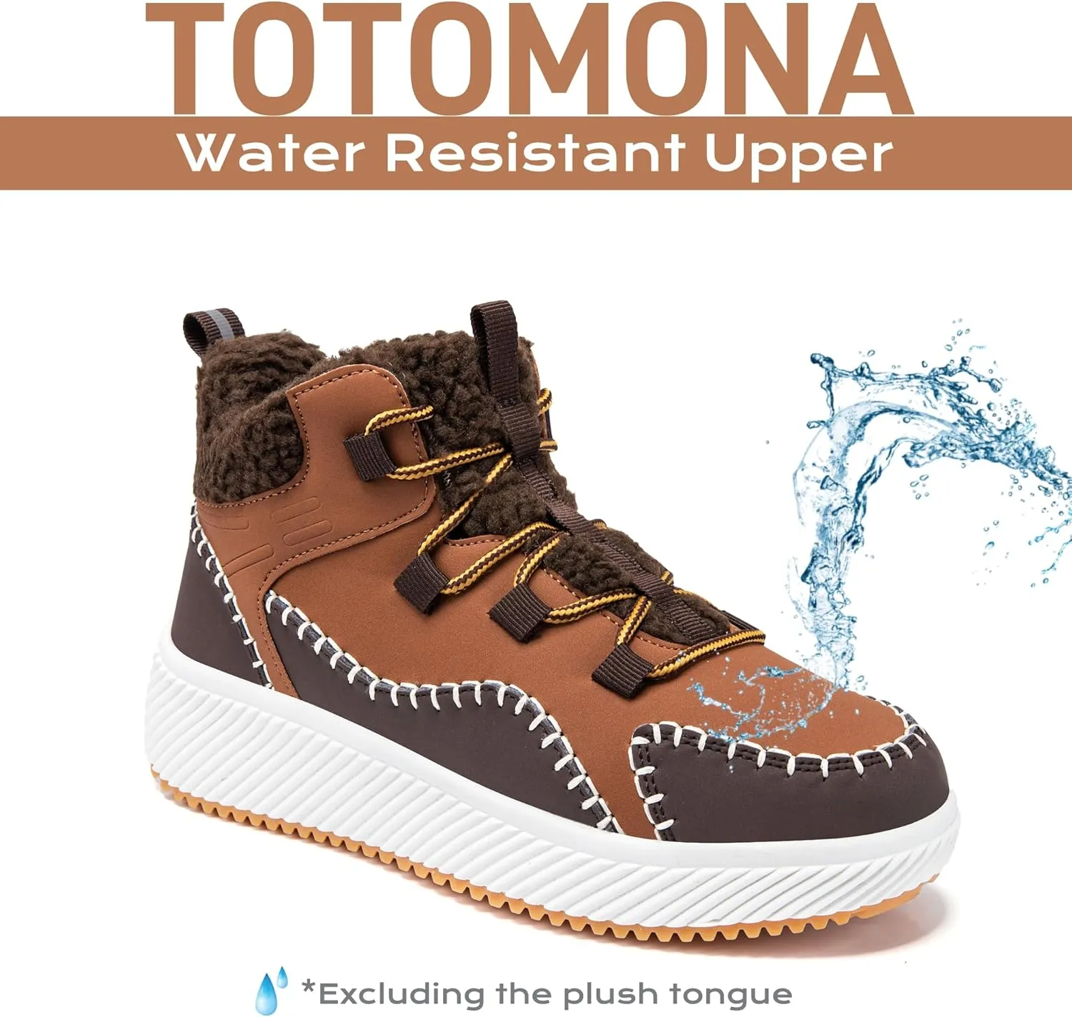 Snow Boots for Women, Plush Lined Warm Water Resistant Platform Winter Shoes for Outdoor