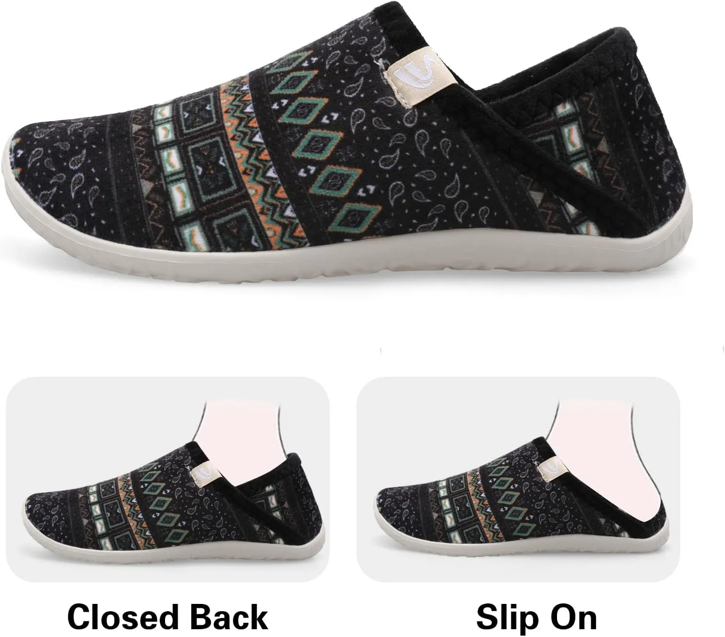 Spesoul Fuzzy House Slippers for Women Men Indoor Closed Back Lightweight Cozy Faux Furry Lining Barefoot House Shoes Slipper Socks for Bedroom Home Office Yoga Outdoor Walking Shoes