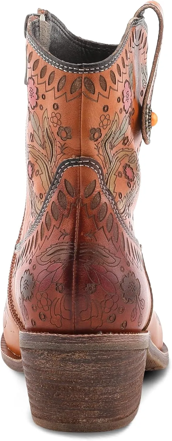 Spring Step L'Artiste Galop Boot for Womens - Ankle Boots with Inside Zipper Closure - Comfortable Western Ladies Boots for Outdoor