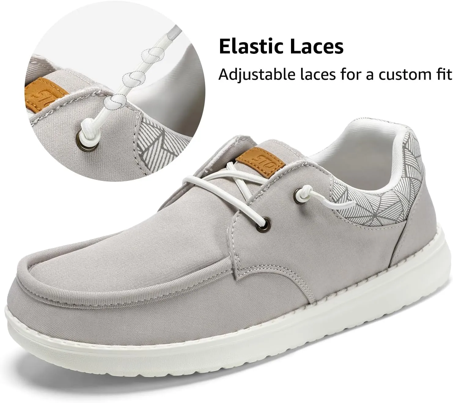 STQ Men's Lace up Loafers丨Orthopedic Ultralight Boat Casual Shoes with Arth Support
