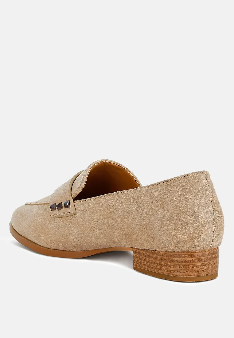 Studded Suede Loafers By RAG