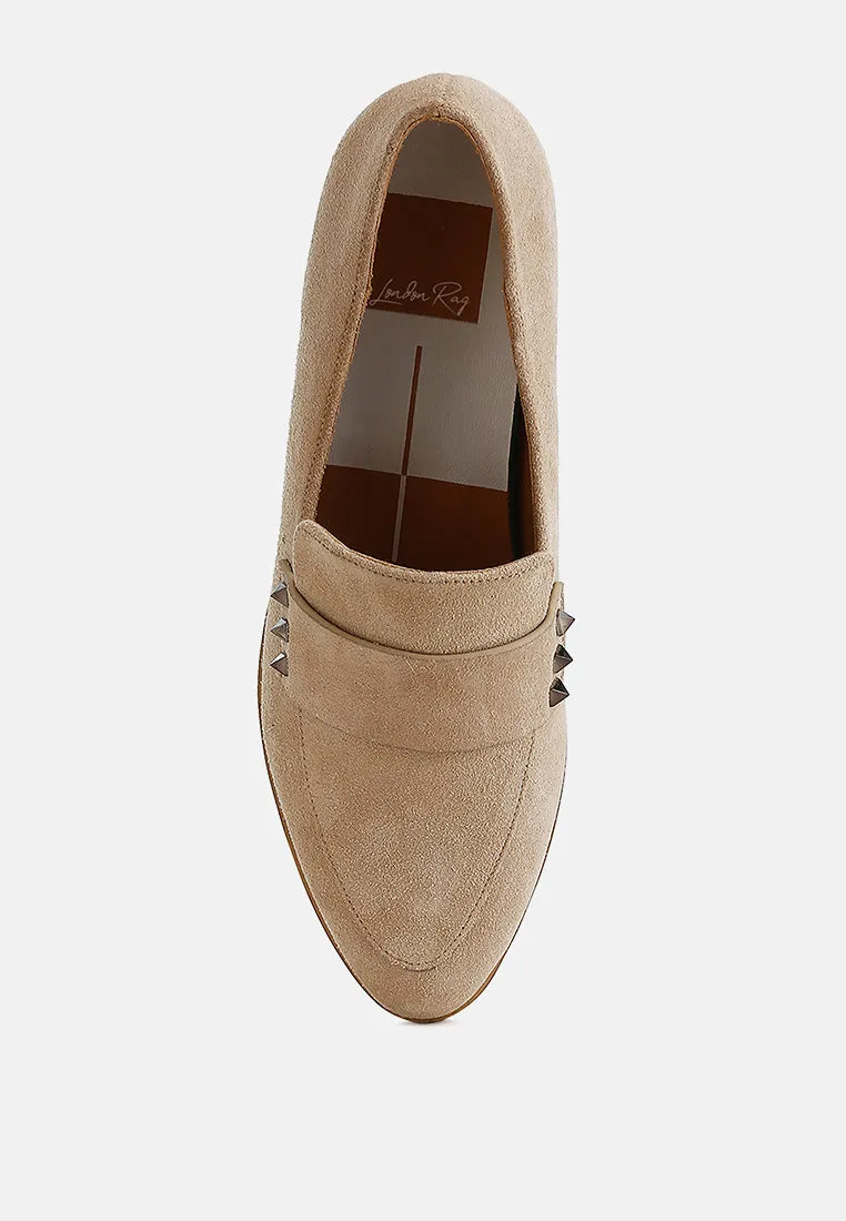 Studded Suede Loafers By RAG