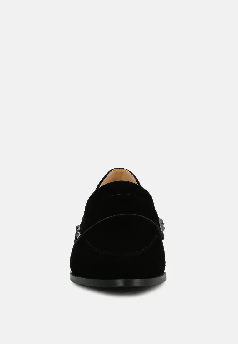Studded Suede Loafers By RAG