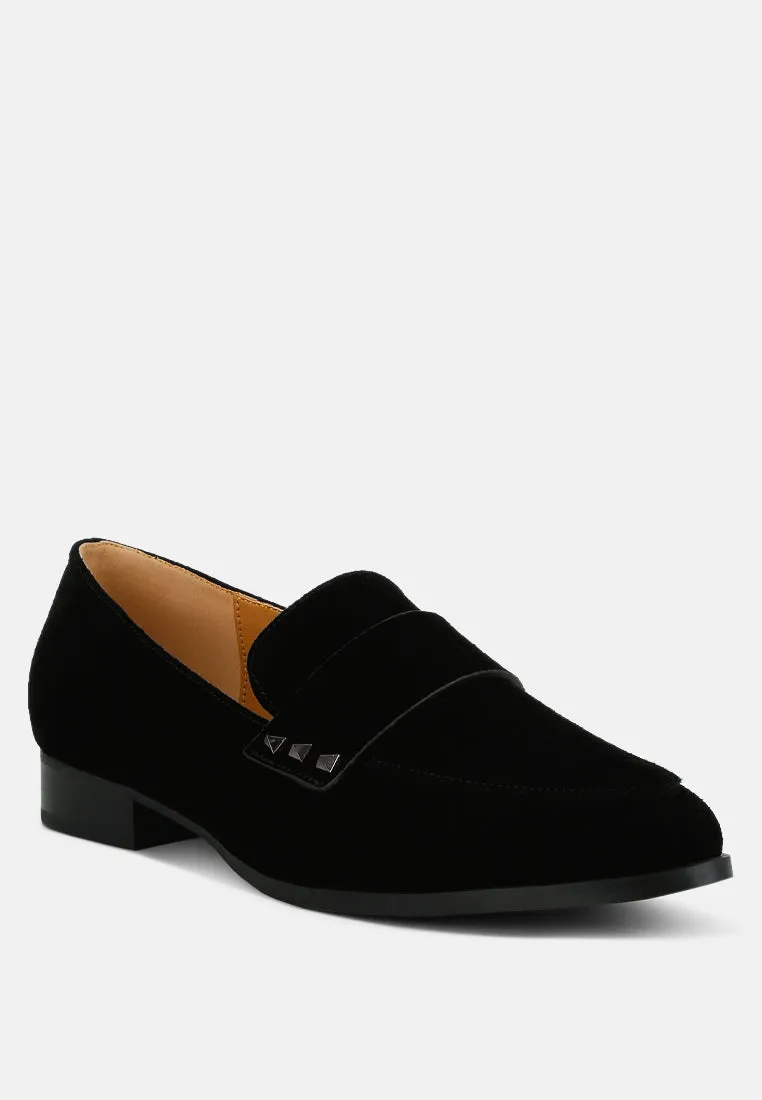 Studded Suede Loafers By RAG