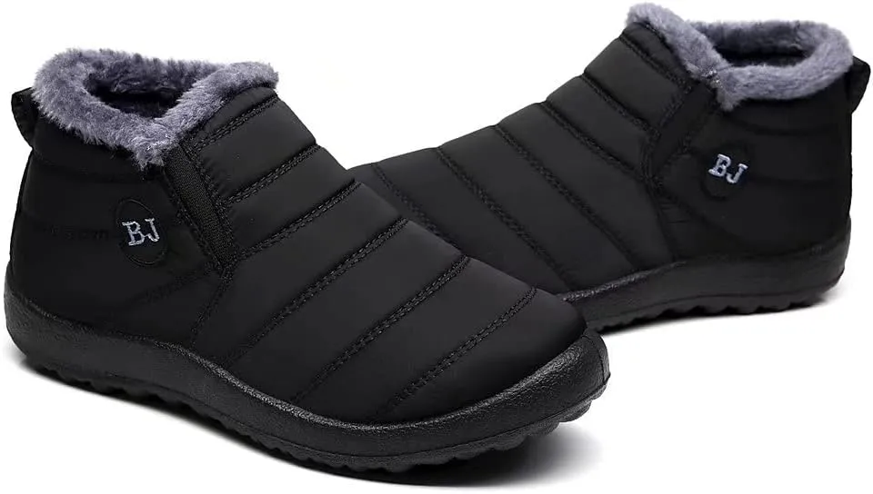 Stunner Snow Boots for Women Winter Ankle Boots Warm Fur Lined Ankle Booties Waterproof Comfortable Outdoor Slip On Winter Shoes Booties