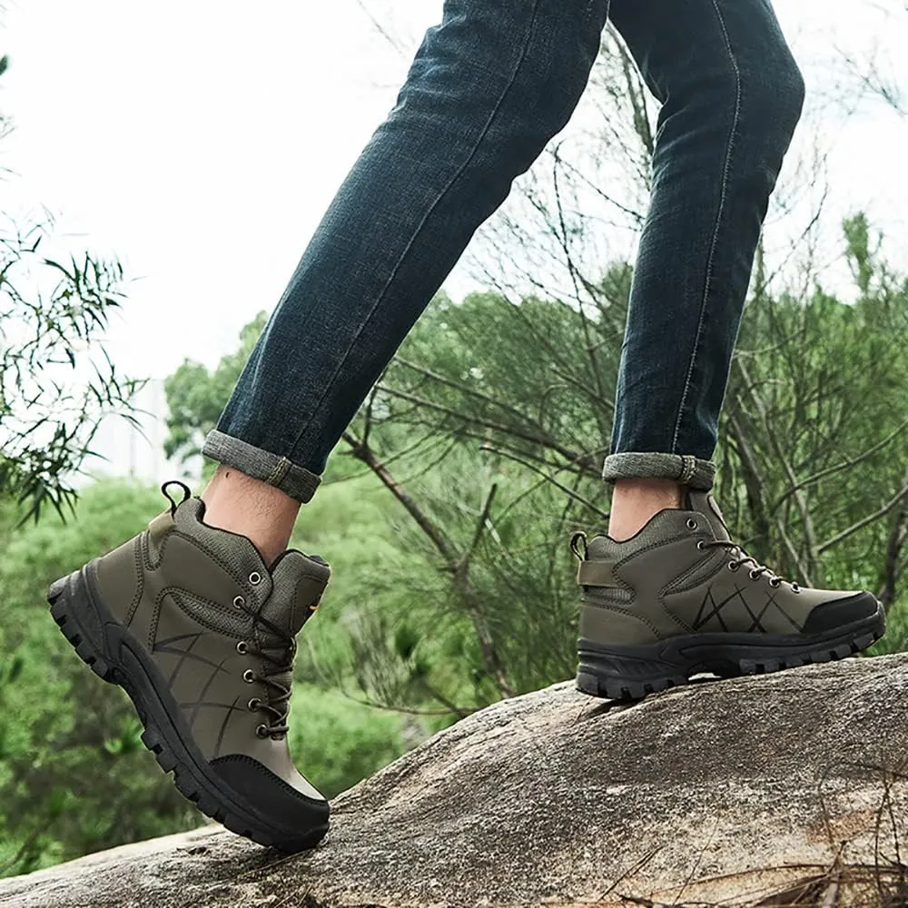 Succttssful Men's Breathable Hiking Trekking Boots for Outdoor - Comfortable Backpacking Boots for Traveler