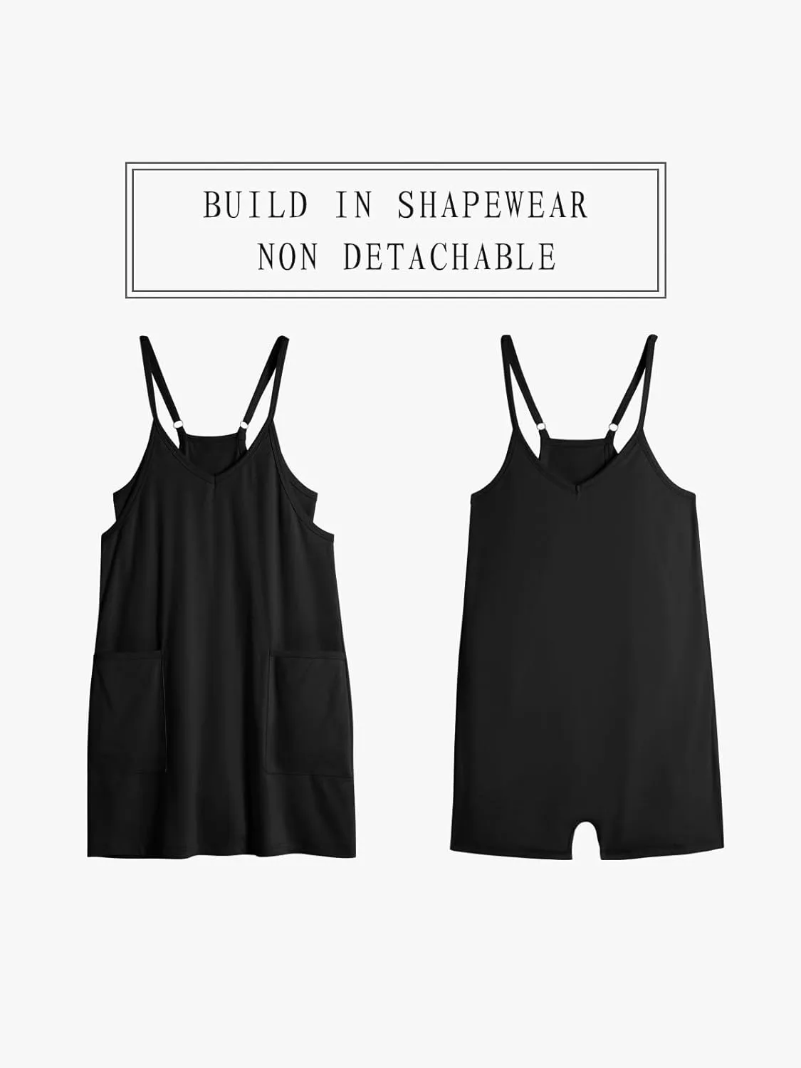 TARSE Athletic Dress for Women Casual Sleeveless Spaghetti Strap Sundress Workout Short Tennis Dress with Pockets