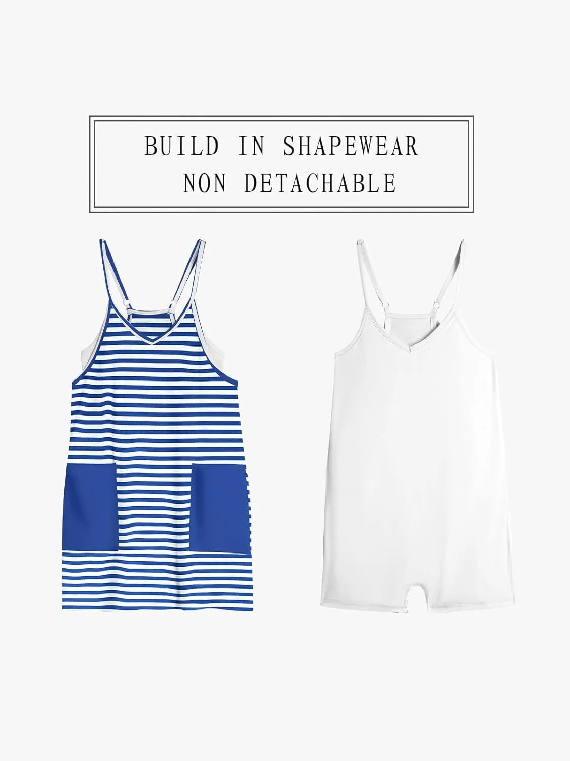 TARSE Athletic Dress for Women Casual Sleeveless Spaghetti Strap Sundress Workout Short Tennis Dress with Pockets