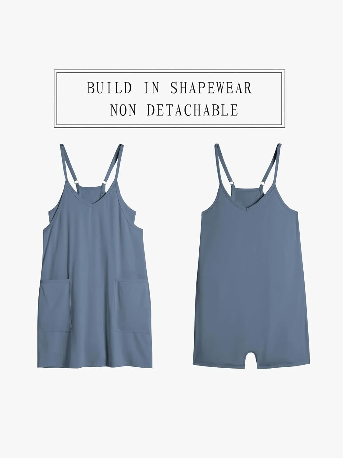 TARSE Athletic Dress for Women Casual Sleeveless Spaghetti Strap Sundress Workout Short Tennis Dress with Pockets
