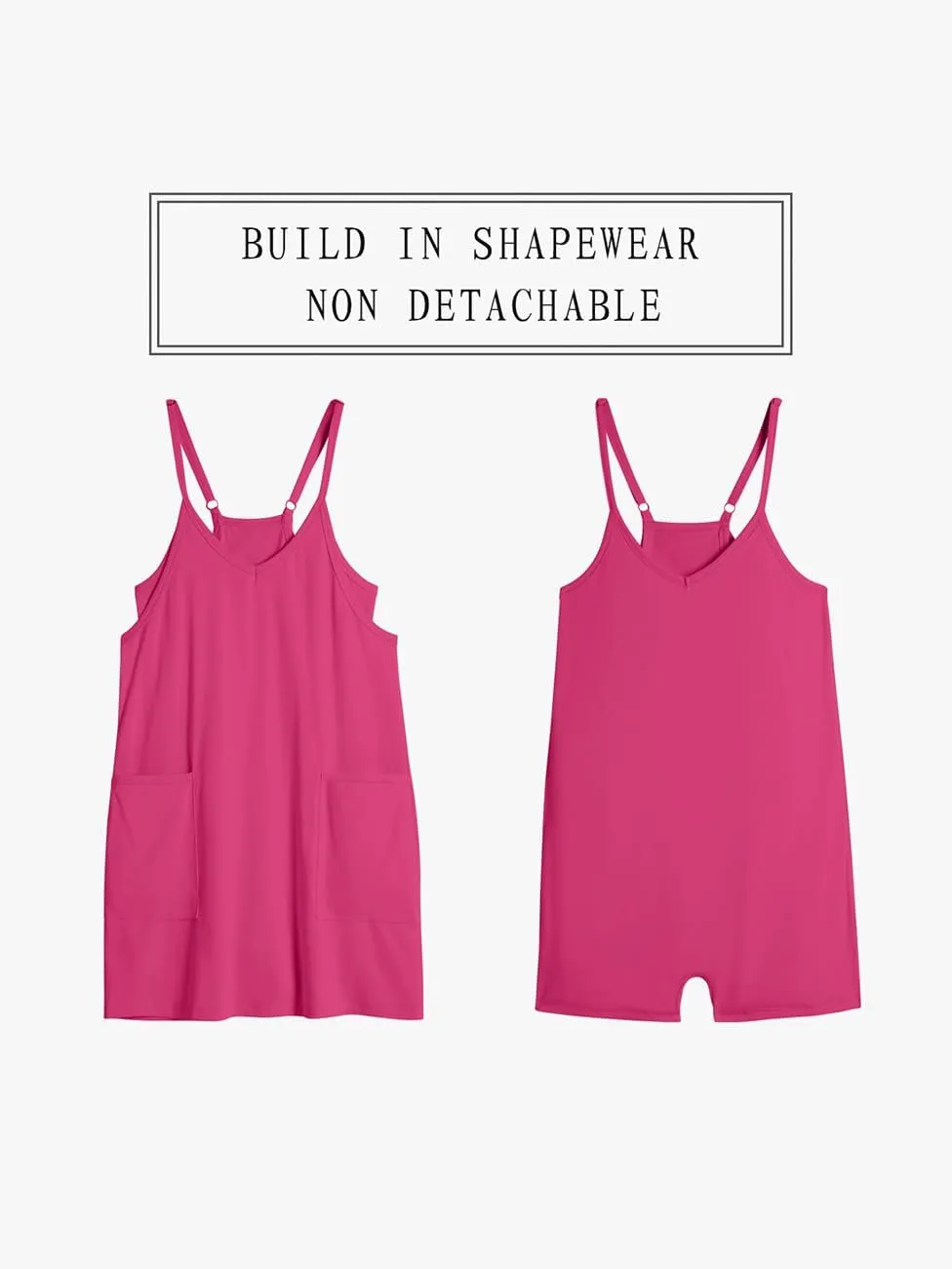TARSE Athletic Dress for Women Casual Sleeveless Spaghetti Strap Sundress Workout Short Tennis Dress with Pockets