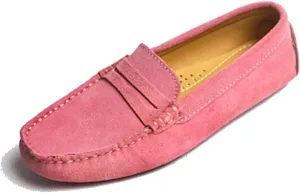 TDA Womens Comfortable Suede Leather Driving Walking Running Boat Loafers Moccasins Flats Multi Colored