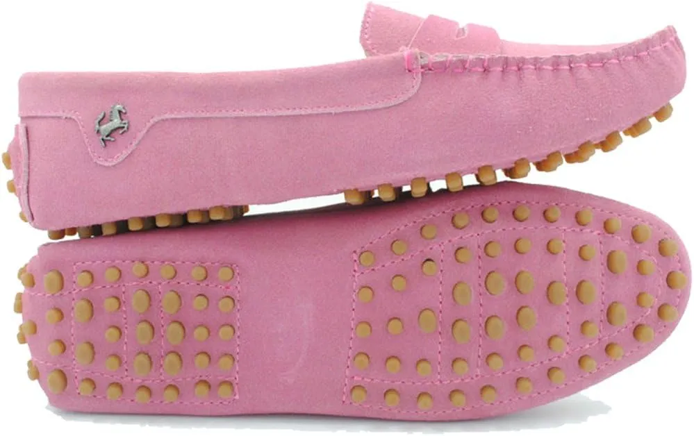 TDA Womens Comfortable Suede Leather Driving Walking Running Boat Loafers Moccasins Flats Multi Colored