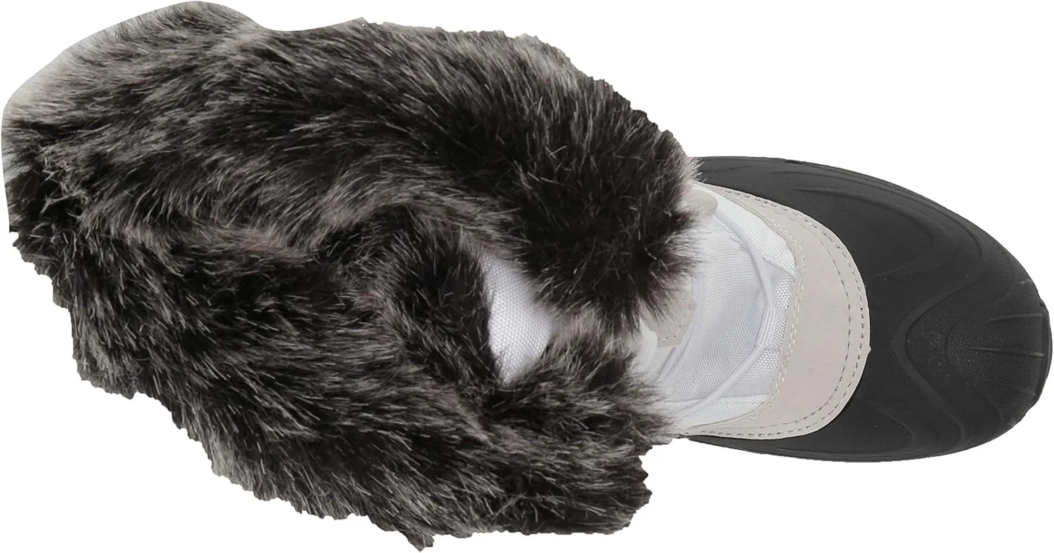 TECS 10" Womens Mid Calf Waterproof Winter Snow Boots Warm Faux Fur Lined Lightweight, Insulated, Anti Slip