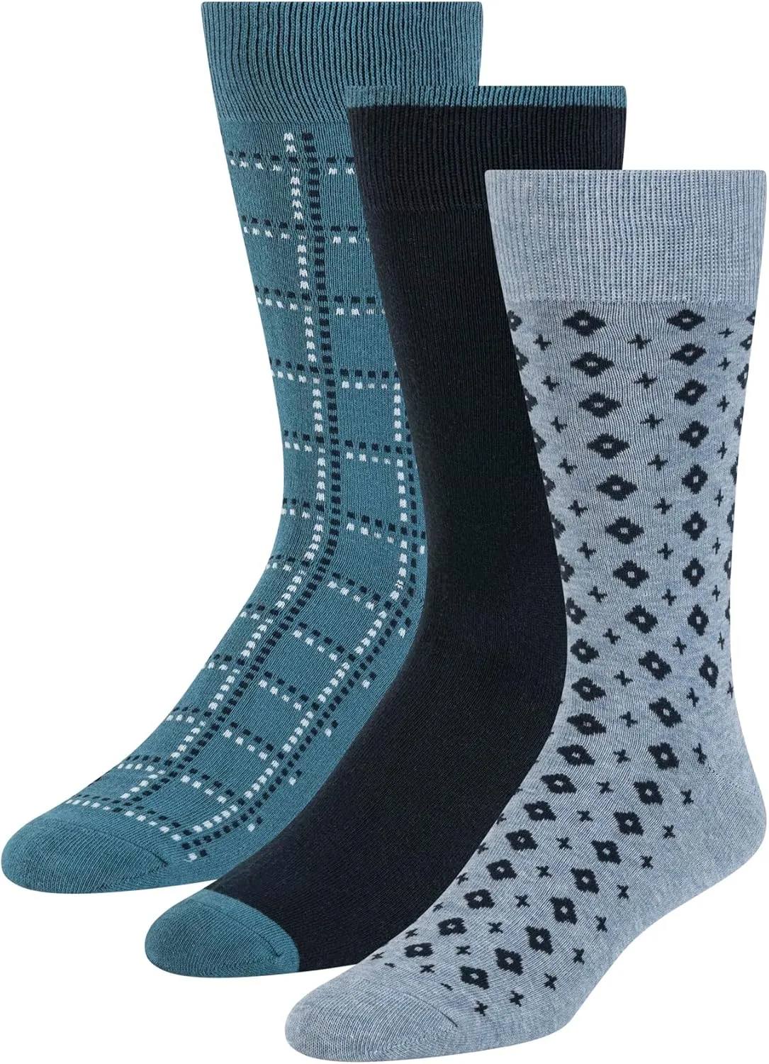 Ted Baker Men's 3 Pack Pattern Crew Dress Socks