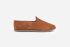 Terra Cotta Handmade Suede Loafers (Men's)