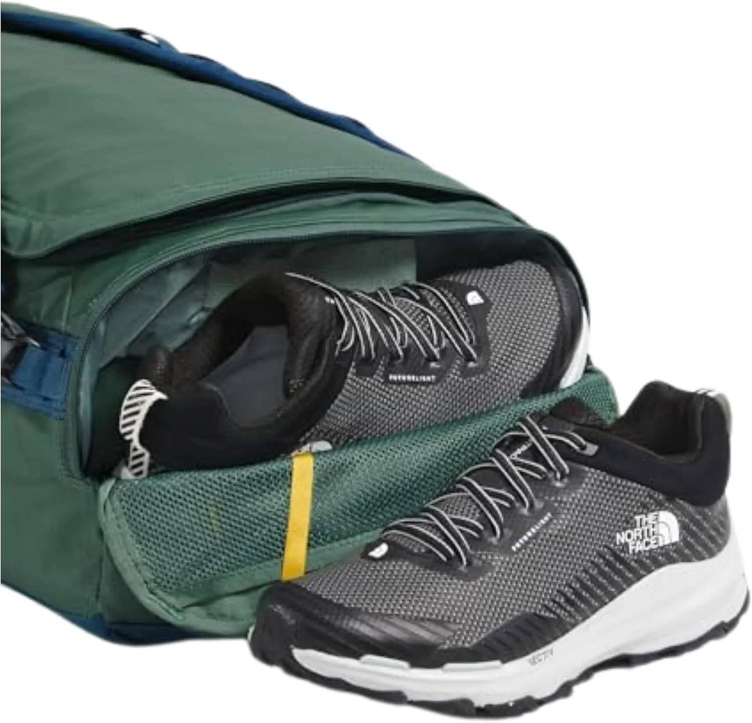THE NORTH FACE Base Camp Voyager Duffel—32L, Duck Green/Shady Blue, One Size