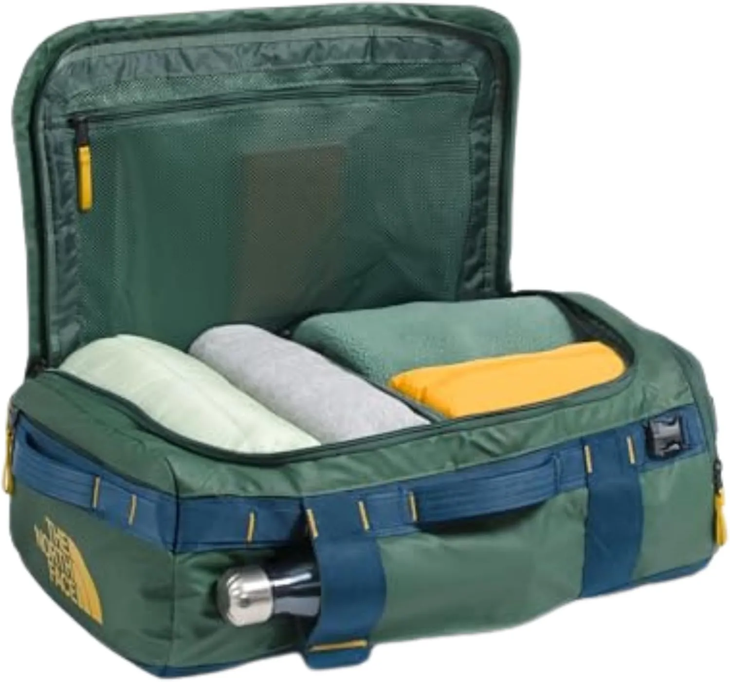 THE NORTH FACE Base Camp Voyager Duffel—32L, Duck Green/Shady Blue, One Size