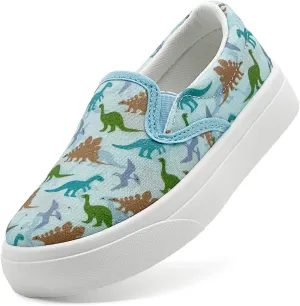 Toddler Shoes for Girls Boys Slip On Canvas Sneakers Lightweight Breathable Cartoon Low Top Kids Casual Walking Shoes