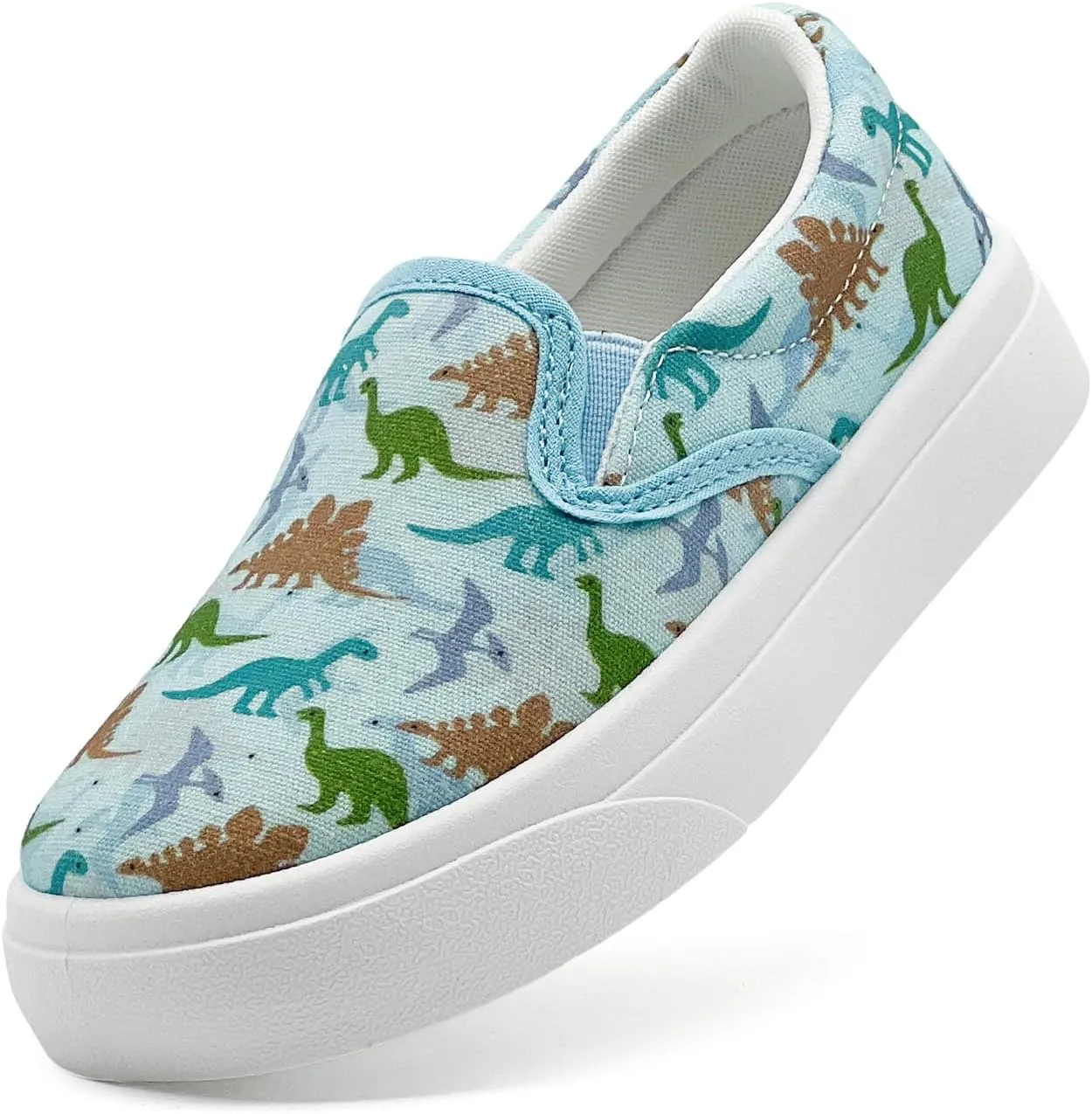 Toddler Shoes for Girls Boys Slip On Canvas Sneakers Lightweight Breathable Cartoon Low Top Kids Casual Walking Shoes