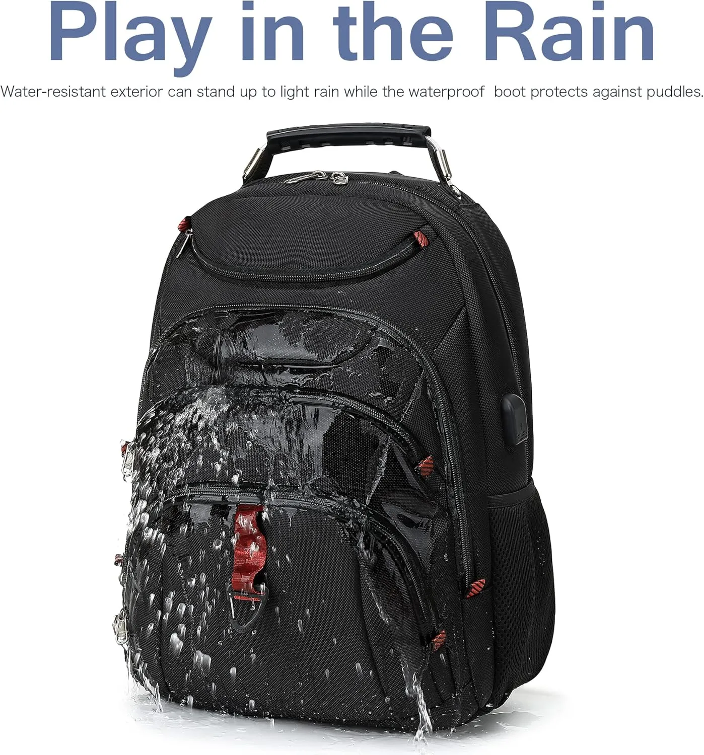 Travel Backpack 17.3 Inch, Business Anti-Theft Laptop Bag with USB Charging Port, Waterproof