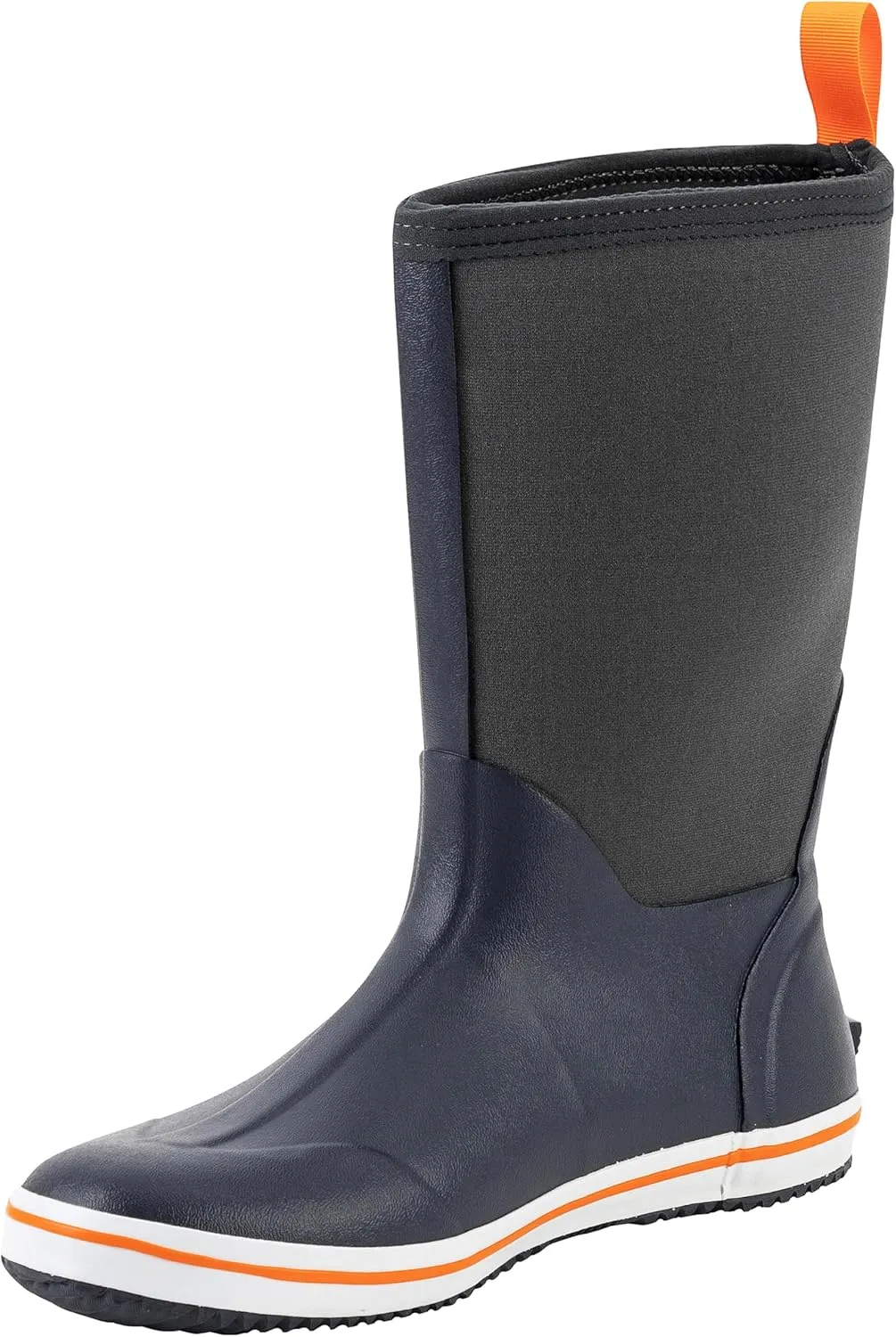 Ubon Rubber Rain Boots for Men Mid Calf Waterproof Fishing Garden Work Deck Boots Non Slip