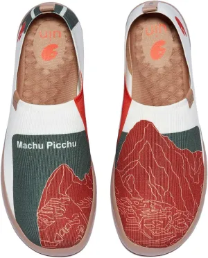 UIN Men's Loafers Lightweight Knitted Sneakers Walking Casual Slip Ons Funny Style Art Painted Travel Shoes Macchu Picchu (10)