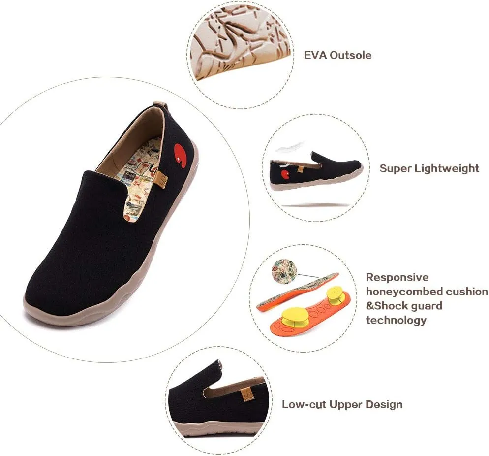 UIN Men's Slip Ons Color Loafers Canvas Lightweight Sneakers Walking Casual Art Painted Travel Shoes