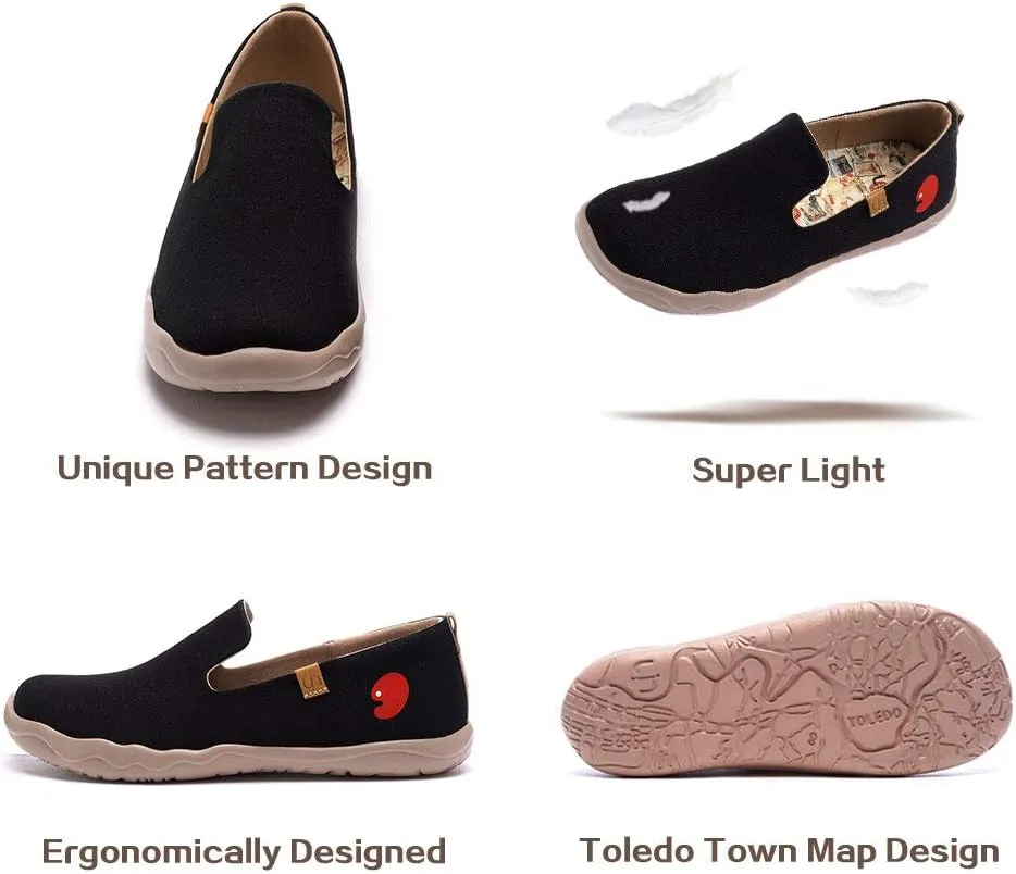 UIN Men's Slip Ons Color Loafers Canvas Lightweight Sneakers Walking Casual Art Painted Travel Shoes