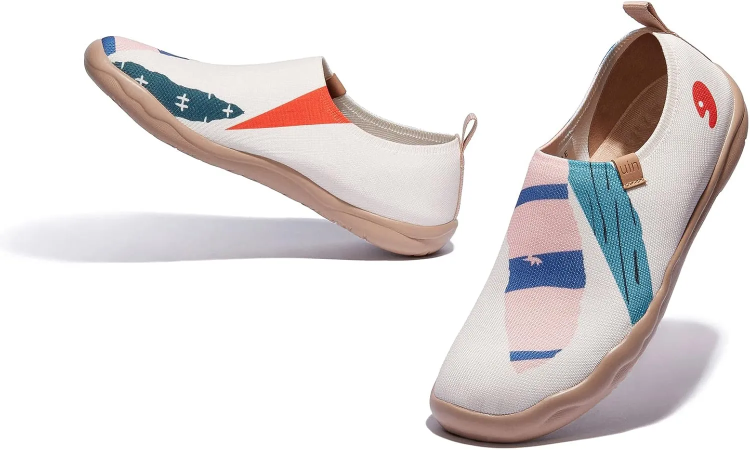 UIN Women's Art Painted Travel Shoes Slip On Casual Knit Loafers Lightweight Comfort Fashion Sneaker Toledo ⅠBirds and Flowers