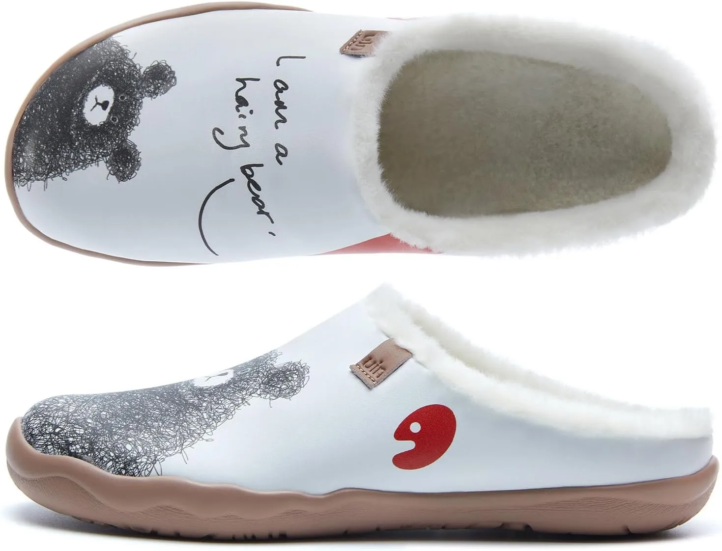 UIN Women's Mules Fashion Comfort Travel Art Painted Chunky Shoes Wide Toe Casual Household Slippers Slip On Loafers