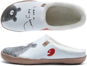 UIN Women's Mules Fashion Comfort Travel Art Painted Chunky Shoes Wide Toe Casual Household Slippers Slip On Loafers