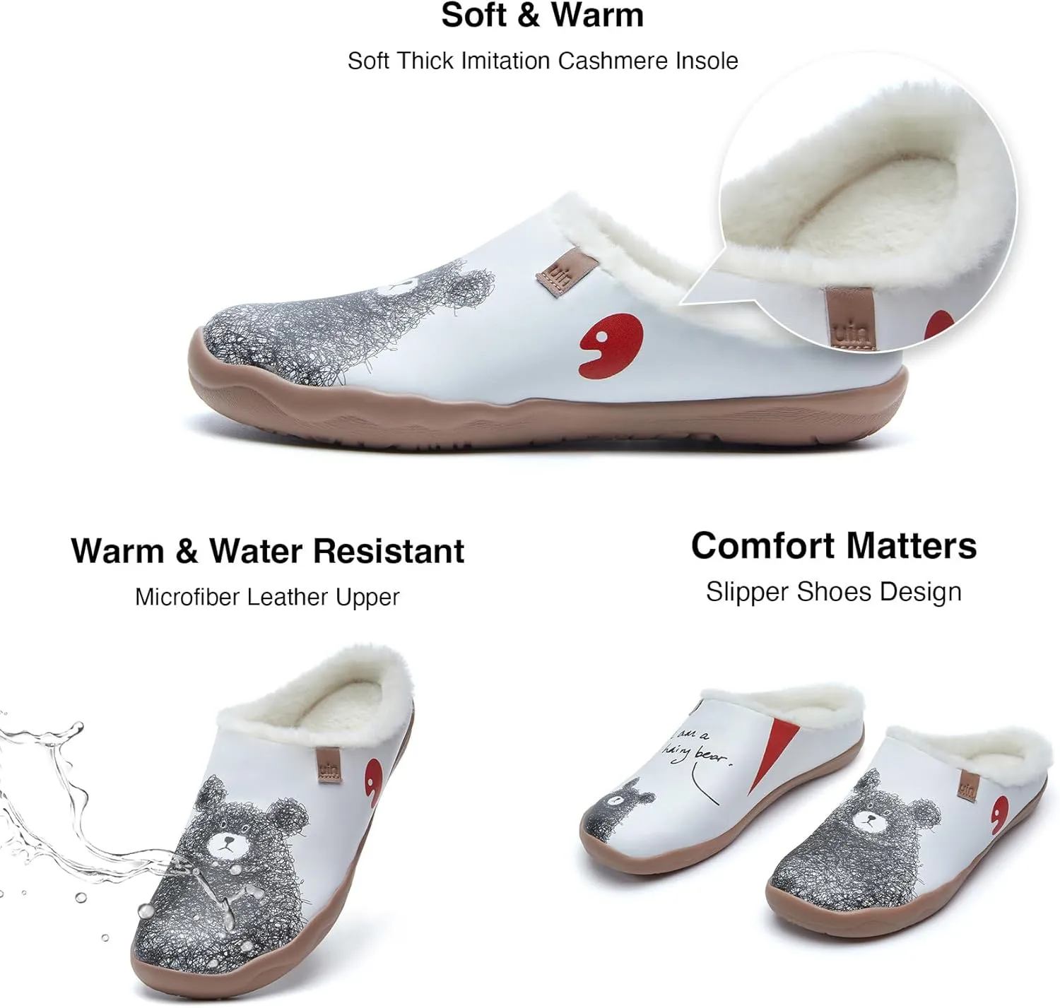 UIN Women's Mules Fashion Comfort Travel Art Painted Chunky Shoes Wide Toe Casual Household Slippers Slip On Loafers