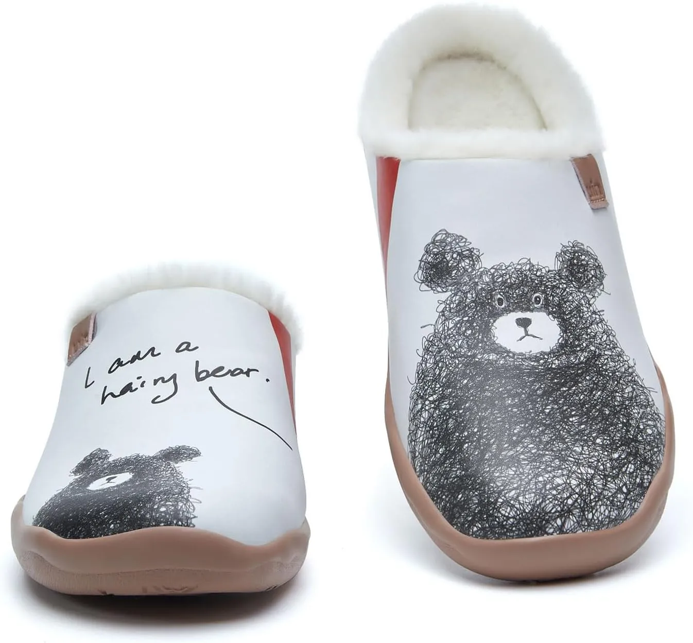 UIN Women's Mules Fashion Comfort Travel Art Painted Chunky Shoes Wide Toe Casual Household Slippers Slip On Loafers