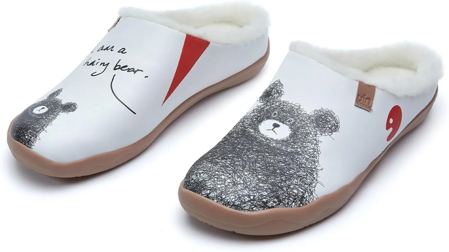 UIN Women's Mules Fashion Comfort Travel Art Painted Chunky Shoes Wide Toe Casual Household Slippers Slip On Loafers