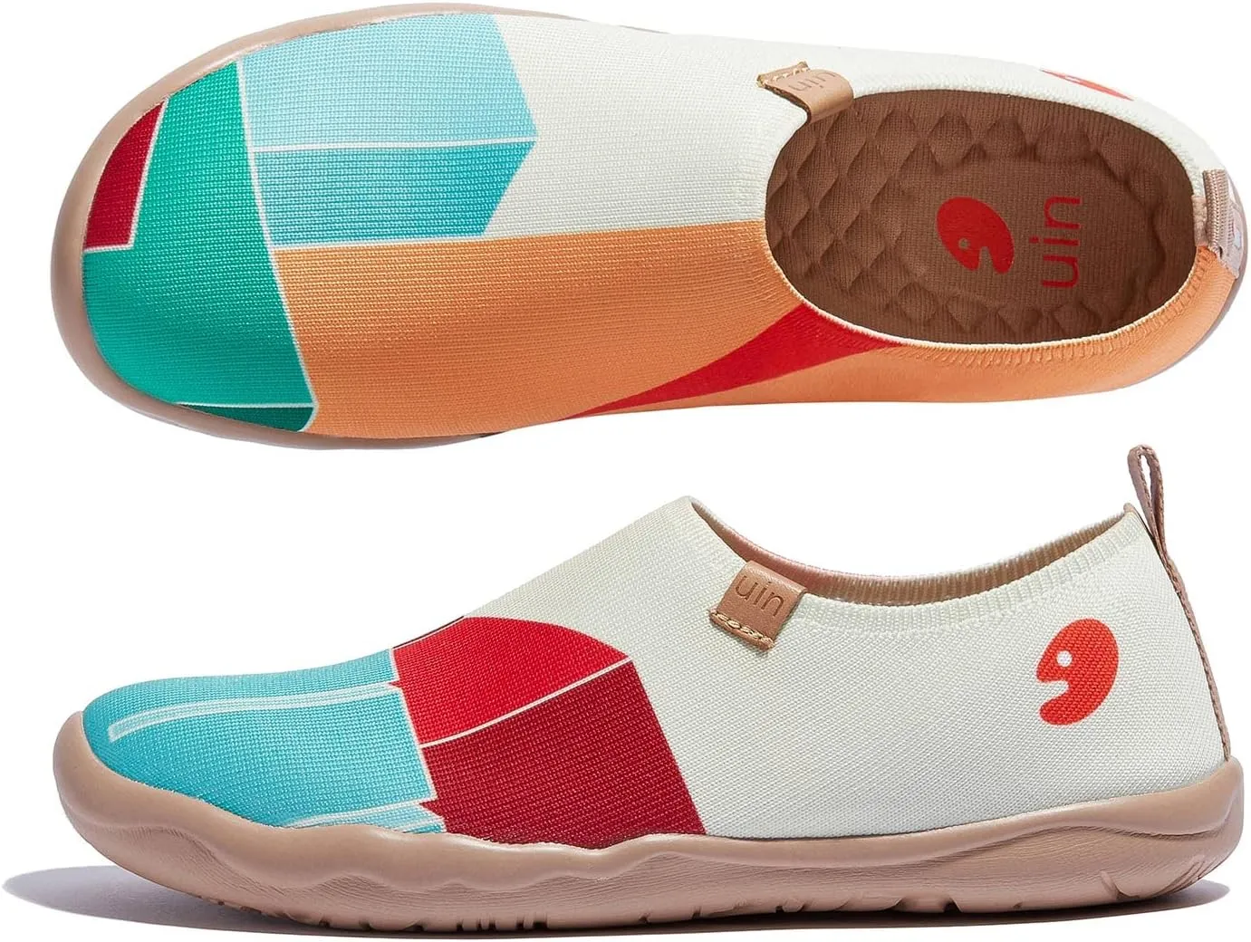 UIN Women's Slip Ons Lightweight Flats Walking Casual Loafers Travel Shoes Toledo Ⅰ Color & Geometry