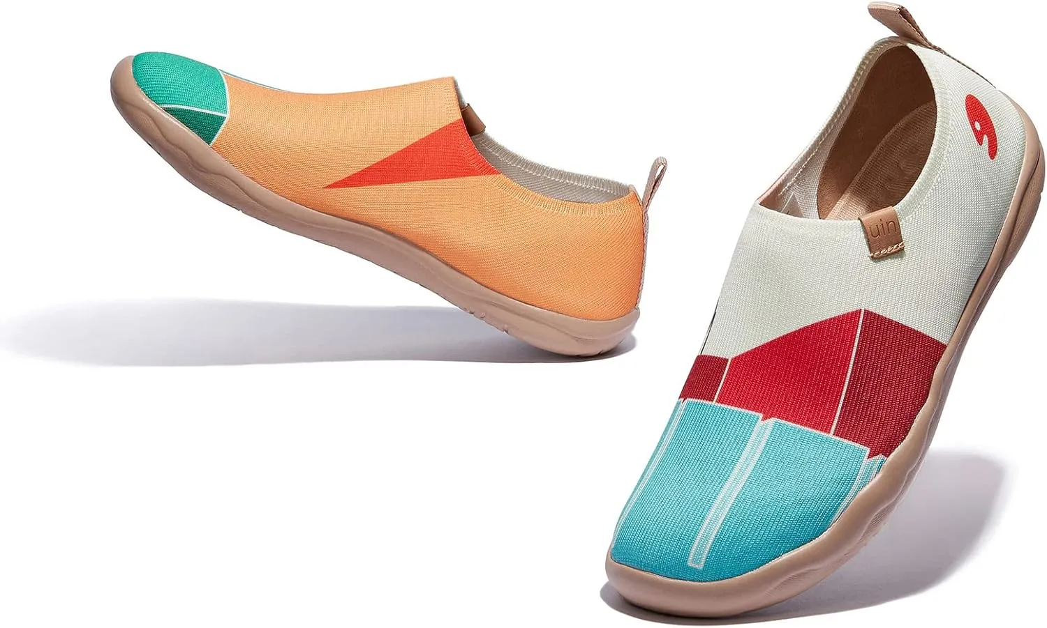 UIN Women's Slip Ons Lightweight Flats Walking Casual Loafers Travel Shoes Toledo Ⅰ Color & Geometry