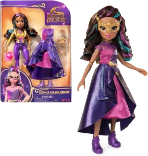 Unicorn Academy, Sophia Masquerade Ball Doll with 9 Accessories, 9.5”, Dolls & Unicorn Toys for Girls