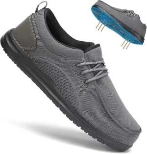 VikoViren Steel Toe Shoes for Men Slip On Safety Work Sneakers Puncture Proof Indestructible Comfy Lounging Walking Loafers Slip Resistant Lightweight Construction Shoes