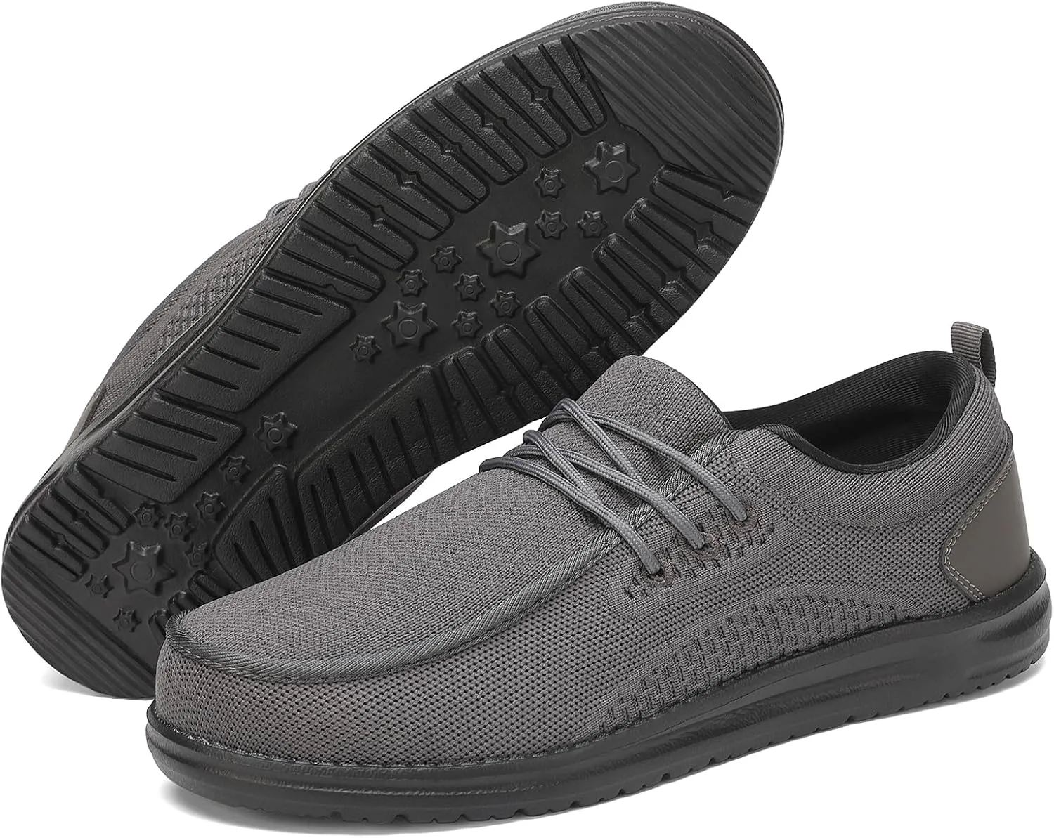 VikoViren Steel Toe Shoes for Men Slip On Safety Work Sneakers Puncture Proof Indestructible Comfy Lounging Walking Loafers Slip Resistant Lightweight Construction Shoes
