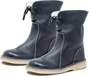 Vintage Buttery-Soft Waterproof Wool Lining Boots,Vintage Buttery-Soft Wool Lining Boots PU Leather