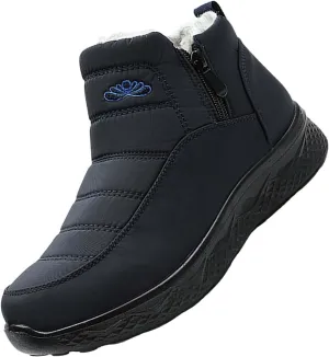 Waterproof Boots for Women Anti-Slip Mid-Calf Snow Boots Warm Outdoor Comfortable Hiking Booties