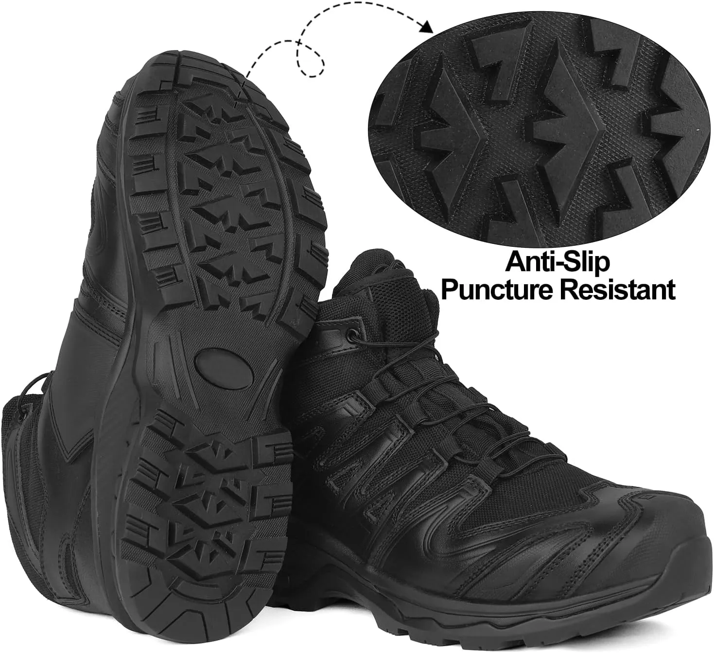 Waterproof Hiking Boots for Men Mid Trekking Shoes Lightweight Backpacking Shoes Mountaineering Outdoor Leather Boots