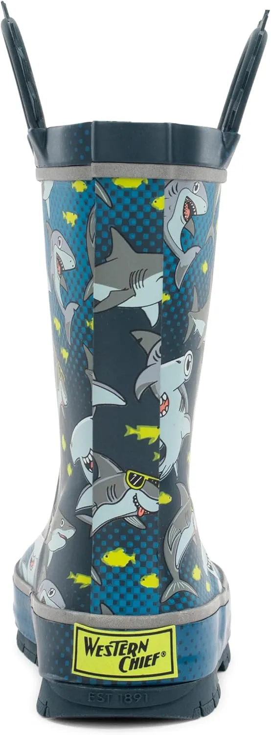 Western Chief Rain Boots with Pull on Handles for Toddlers and Kids - Premium Waterproof Boots for Boys and Girls
