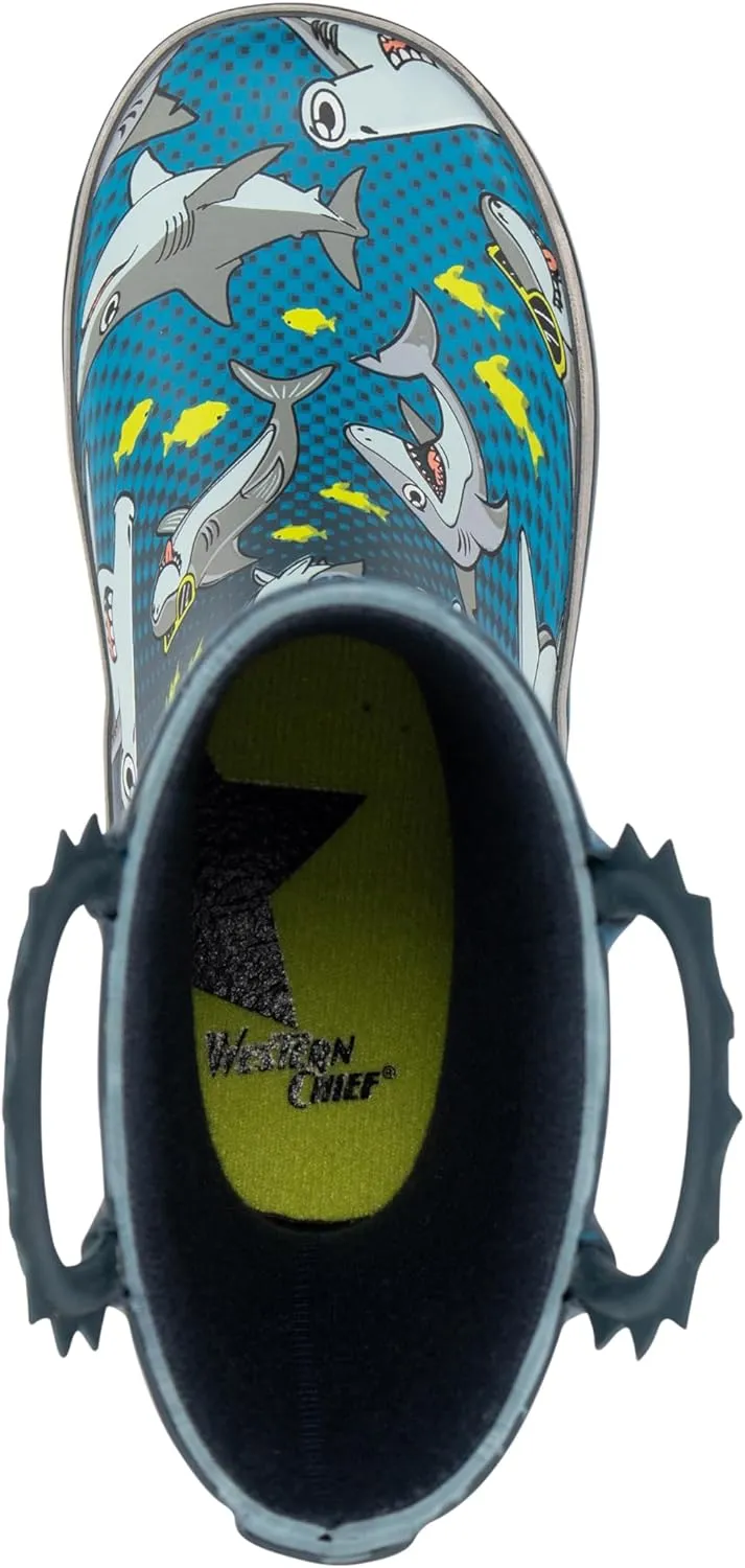 Western Chief Rain Boots with Pull on Handles for Toddlers and Kids - Premium Waterproof Boots for Boys and Girls