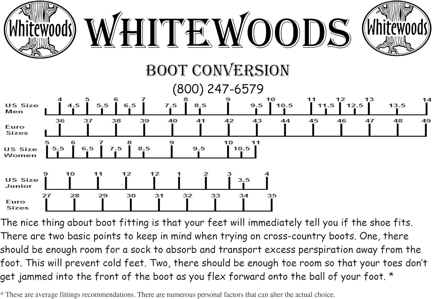 Whitewoods Unisex Adult 301 75mm XC Touring Cross Country Adventure Insulated Ski Boots